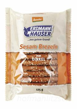 Produktfoto zu Dinkelbrezel mit Sesam