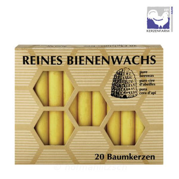 Produktfoto zu Bienenwachs-Baumkerzen 20 Stück