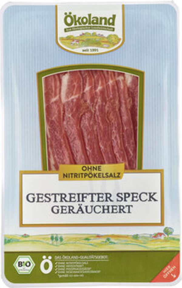 Produktfoto zu Gestreifter Speck, geschnitten