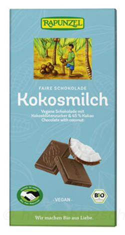 Produktfoto zu Kokosmilch Schokolade