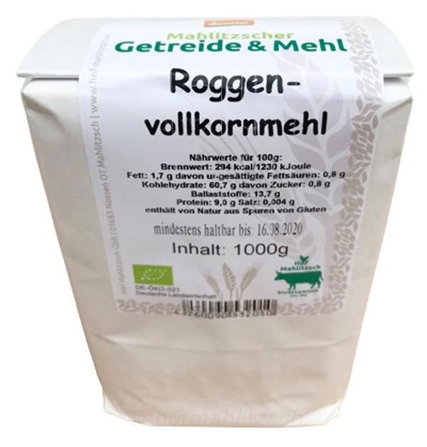 Produktfoto zu Roggenvollkornmehl, 1kg