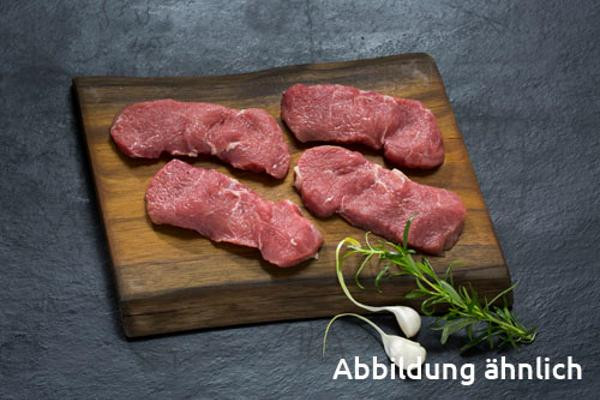 Produktfoto zu Kalbsrückensteak klein, 3 Stück, ca. 0,45 kg