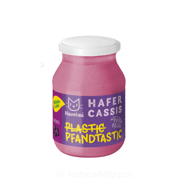 Produktfoto zu Joghurtalternative Hafer Hafer Cassis - Pfandtastic