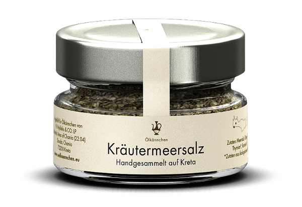 Produktfoto zu Kräutermeersalz mit Oregano, Thymian, Rosmarin aus Kreta