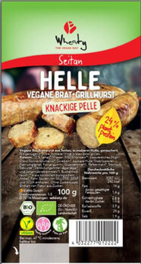 Produktfoto zu Vegane helle Bratwurst aus Seitan